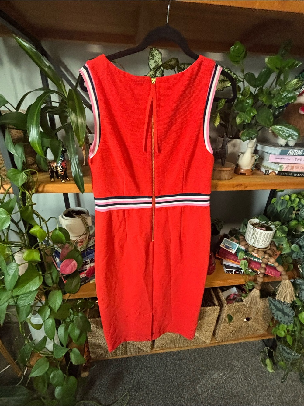 Boden Red Midi Dress NWT | Size 10L - Picture 6 of 7